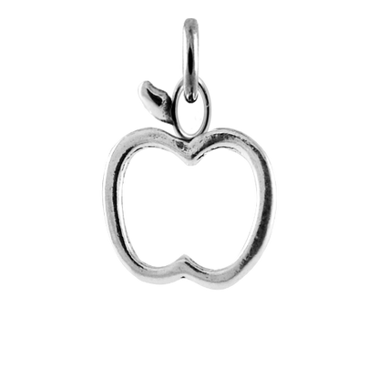 Sterling Silver Apple Outline Charm