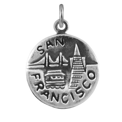 Sterling Silver San Francisco Medal Charm