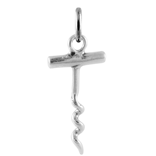 Sterling Silver Corkscrew Charm