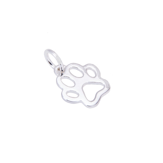 Sterling Silver Pawprint Outline Charm