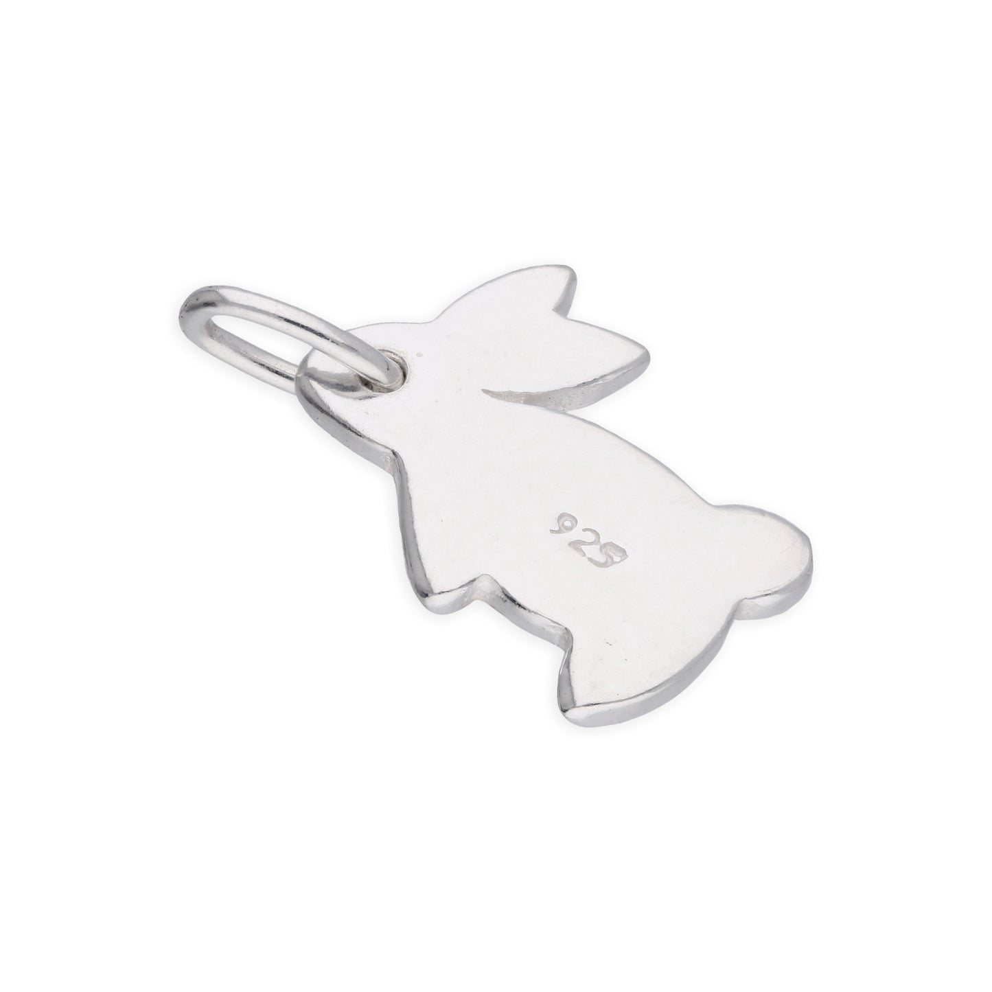 Flat Sterling Silver Rabbit Charm