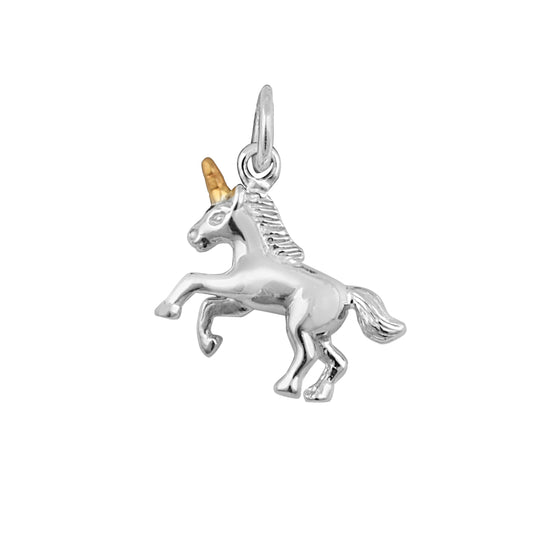 Sterling Silver Prancing Unicorn Charm