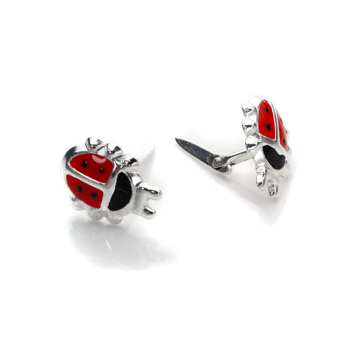 Sterling Silver Andralok Ladybird Earrings