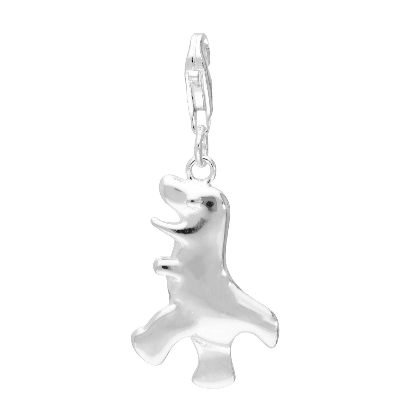 Sterling Silver T-Rex Dinosaur Clip on Charm