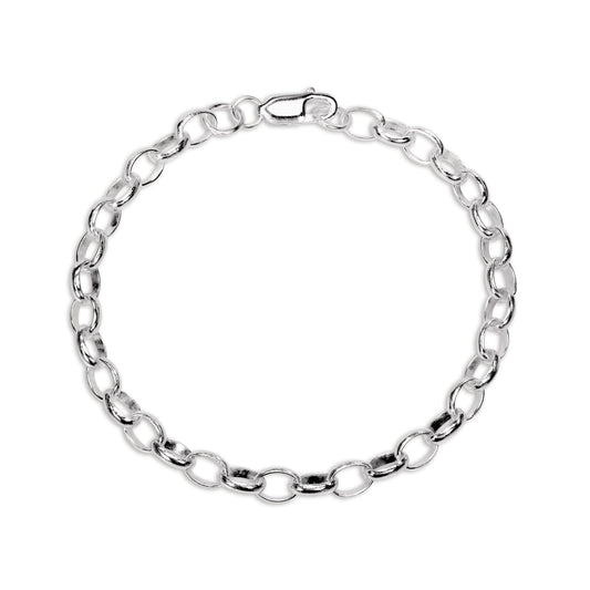 Sterling Silver Belcher Chain Charm Bracelets
