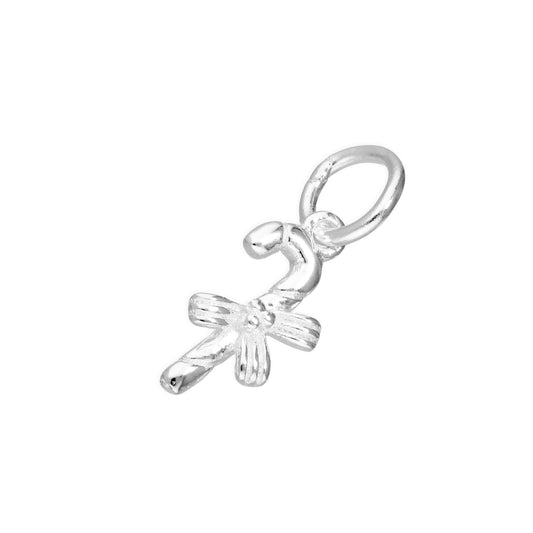 Sterling Silver Wrapped Candy Cane Charm