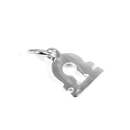 Small Sterling Silver 2D Libra Libra Symbol Charm
