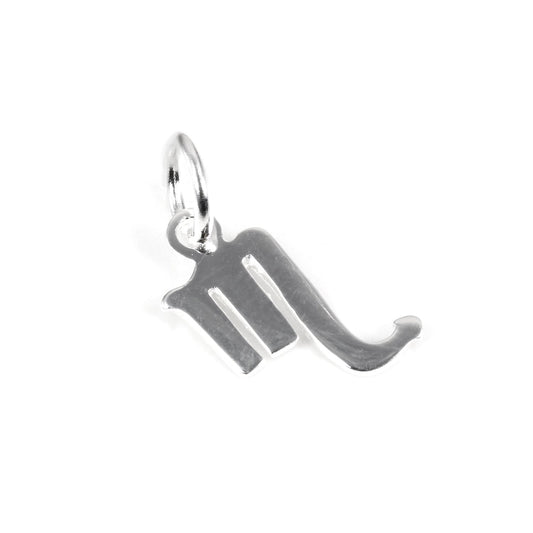 Small Sterling Silver 2D Scorpio Scorpio Symbol Charm