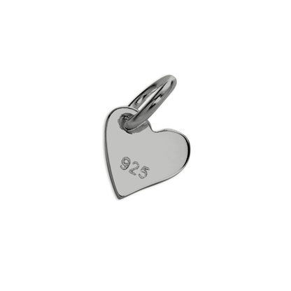 Sterling Silver Small 6mm Flat Heart Charm