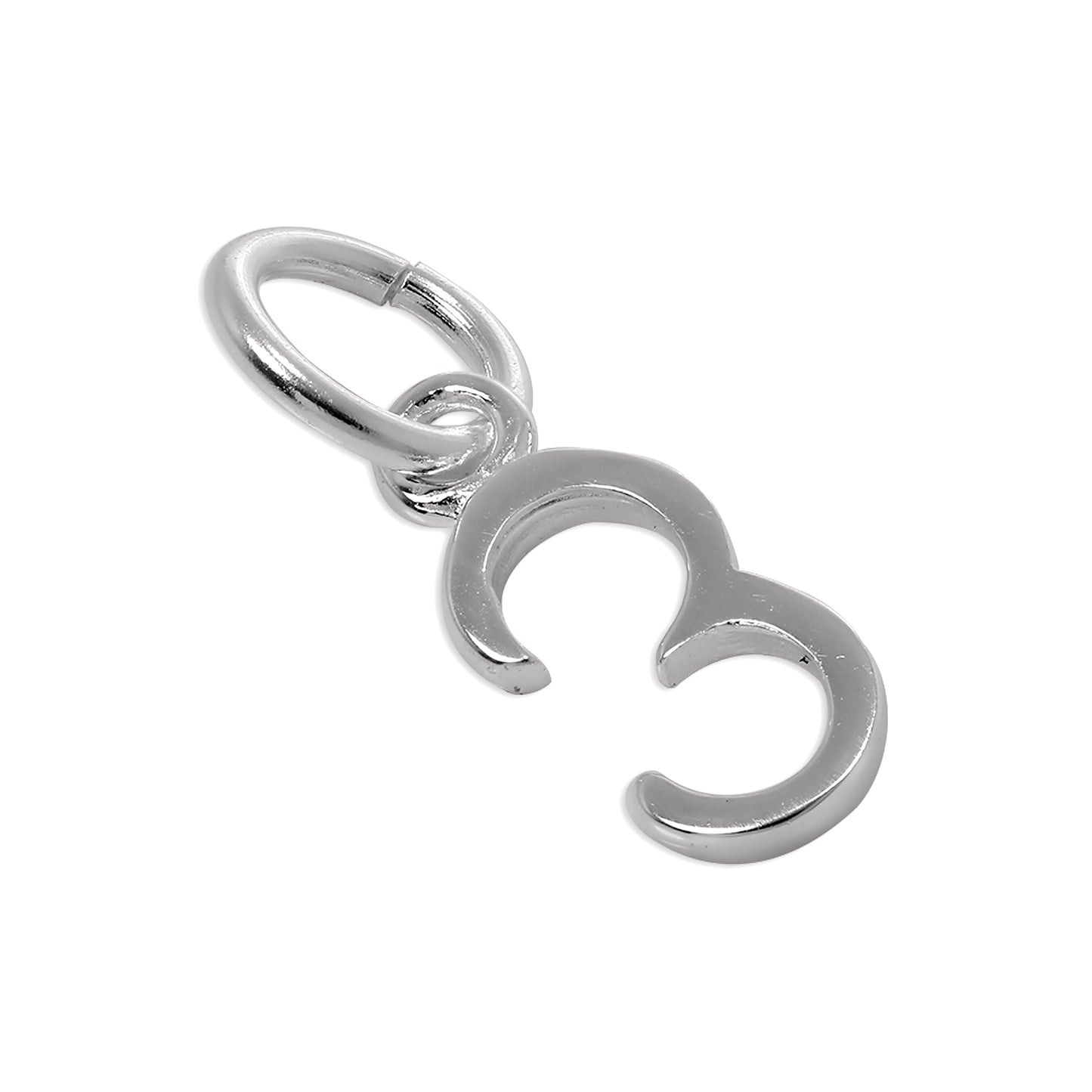 Sterling Silver Initial Number Charm 0-9
