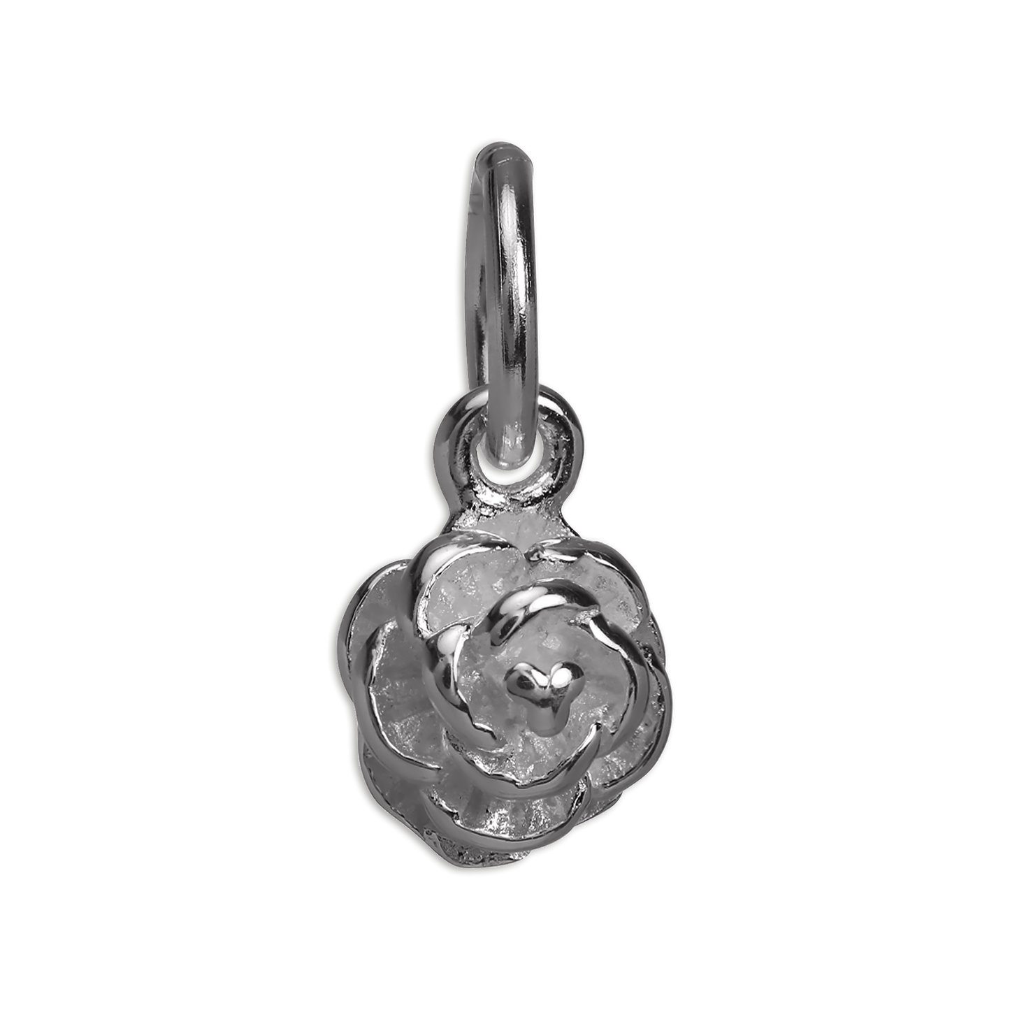 Small Sterling Silver Rose Bud Charm