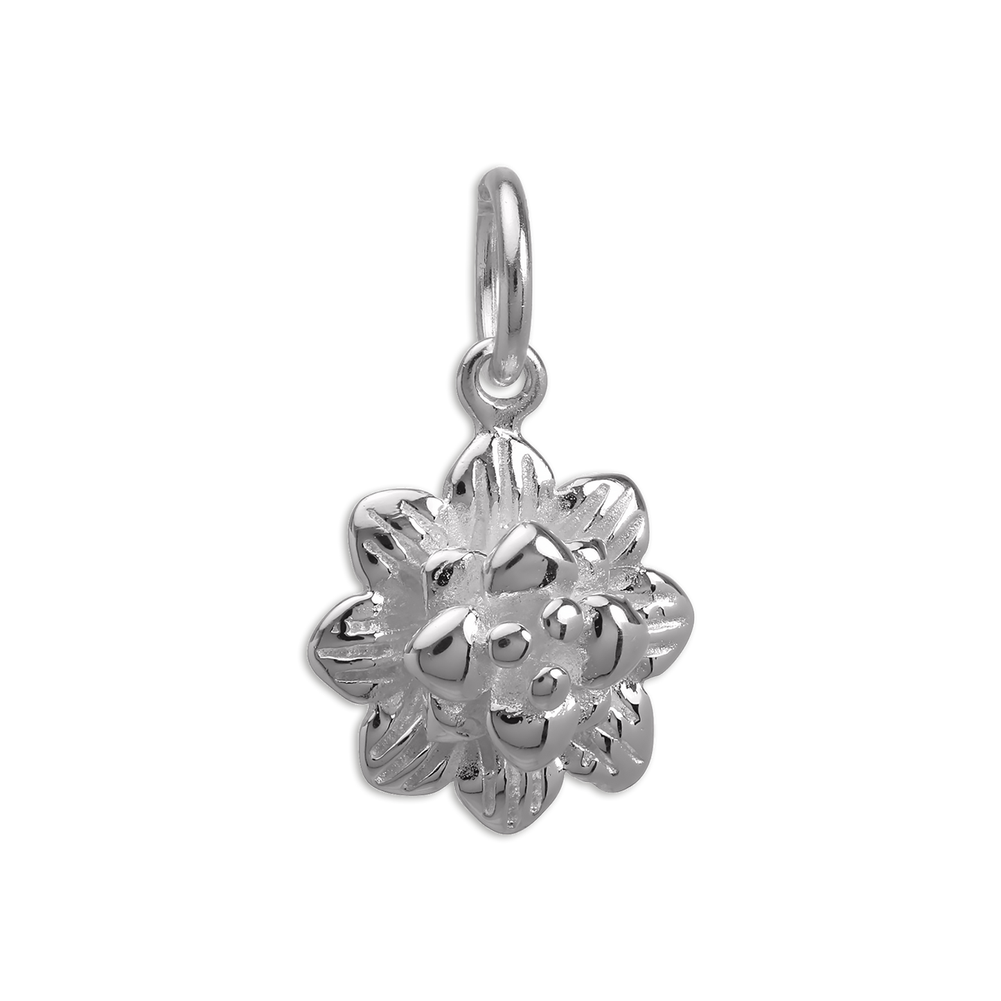 Sterling Silver Flower Head Charm