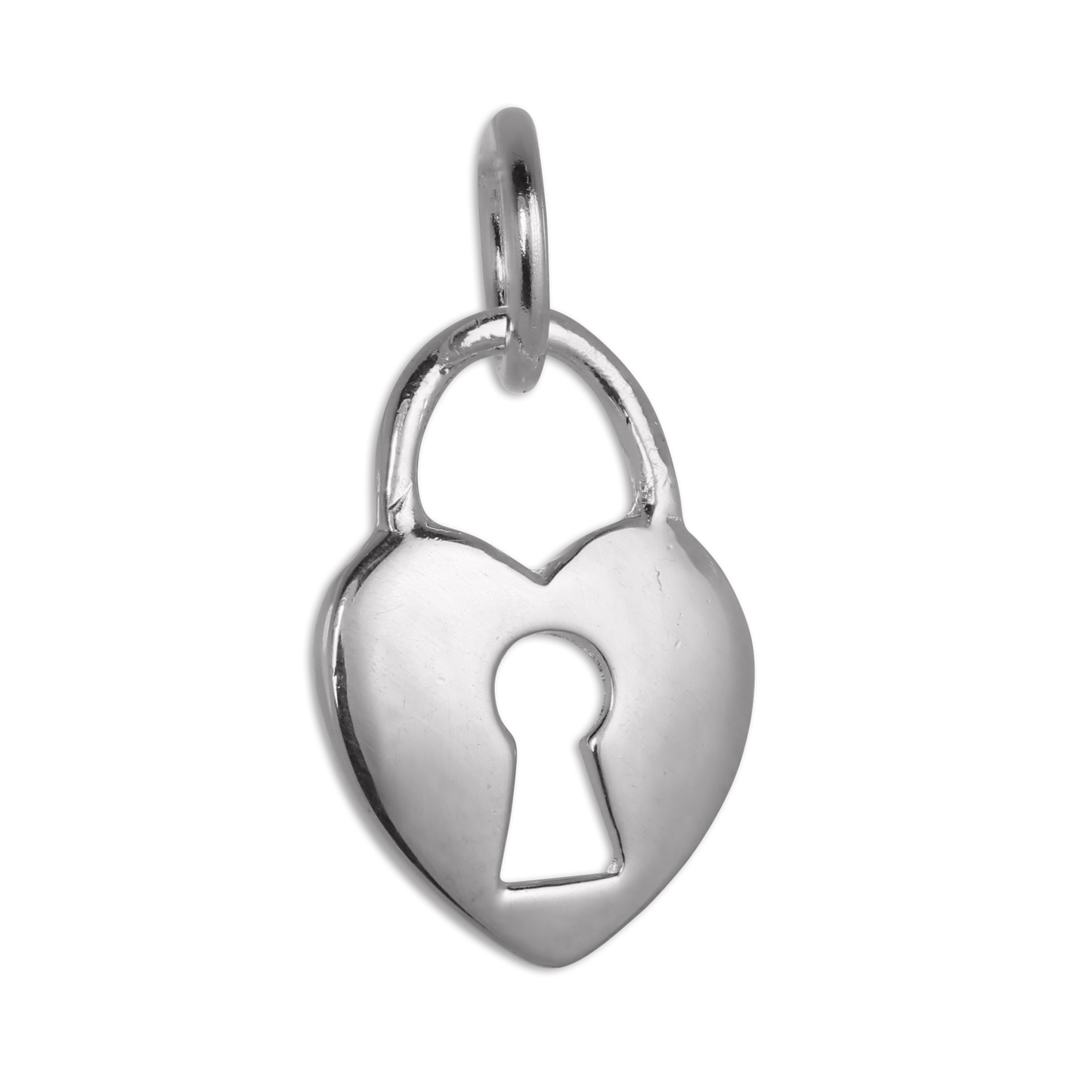 Sterling Silver Heart Padlock Charm