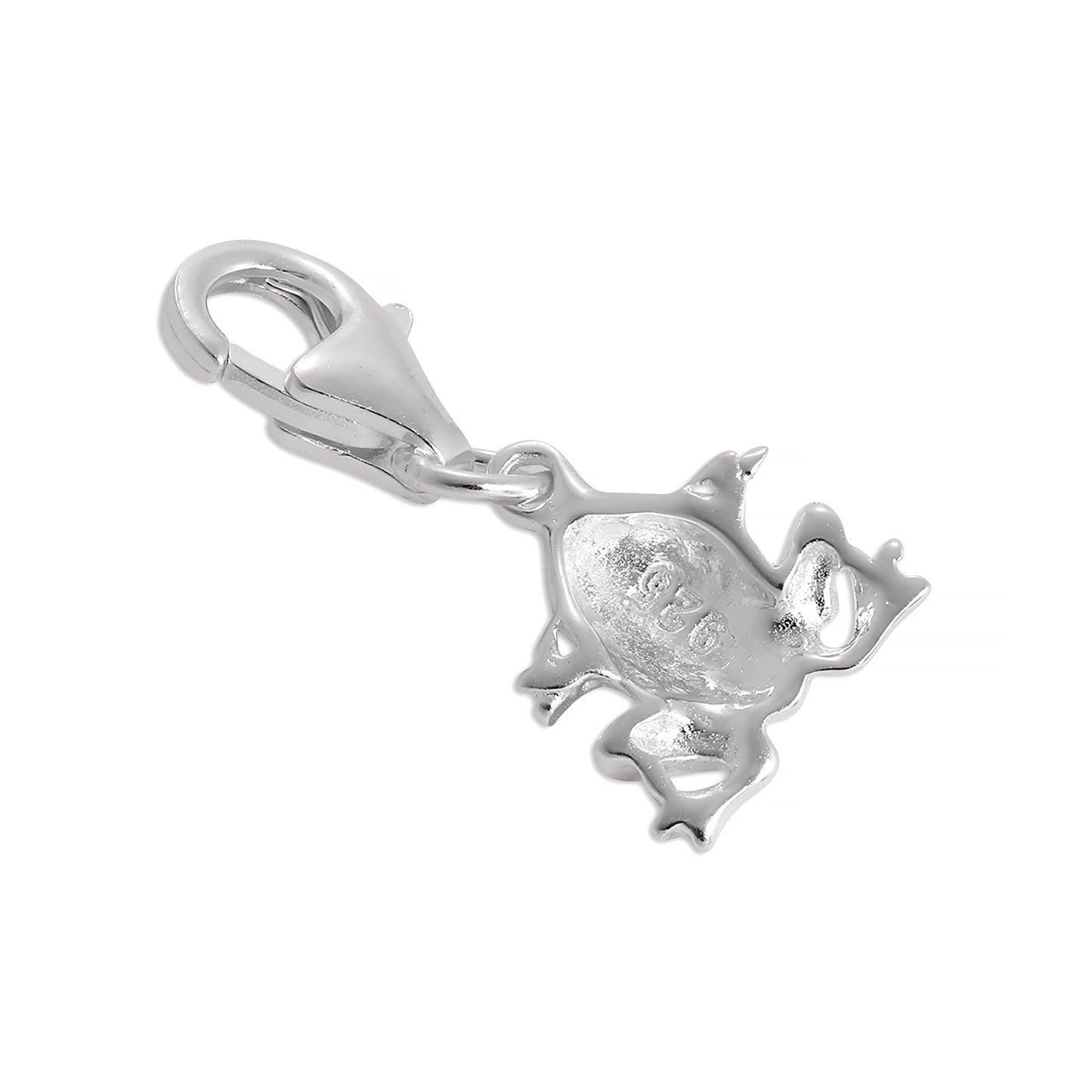 Sterling Silver Frog Clip on Charm