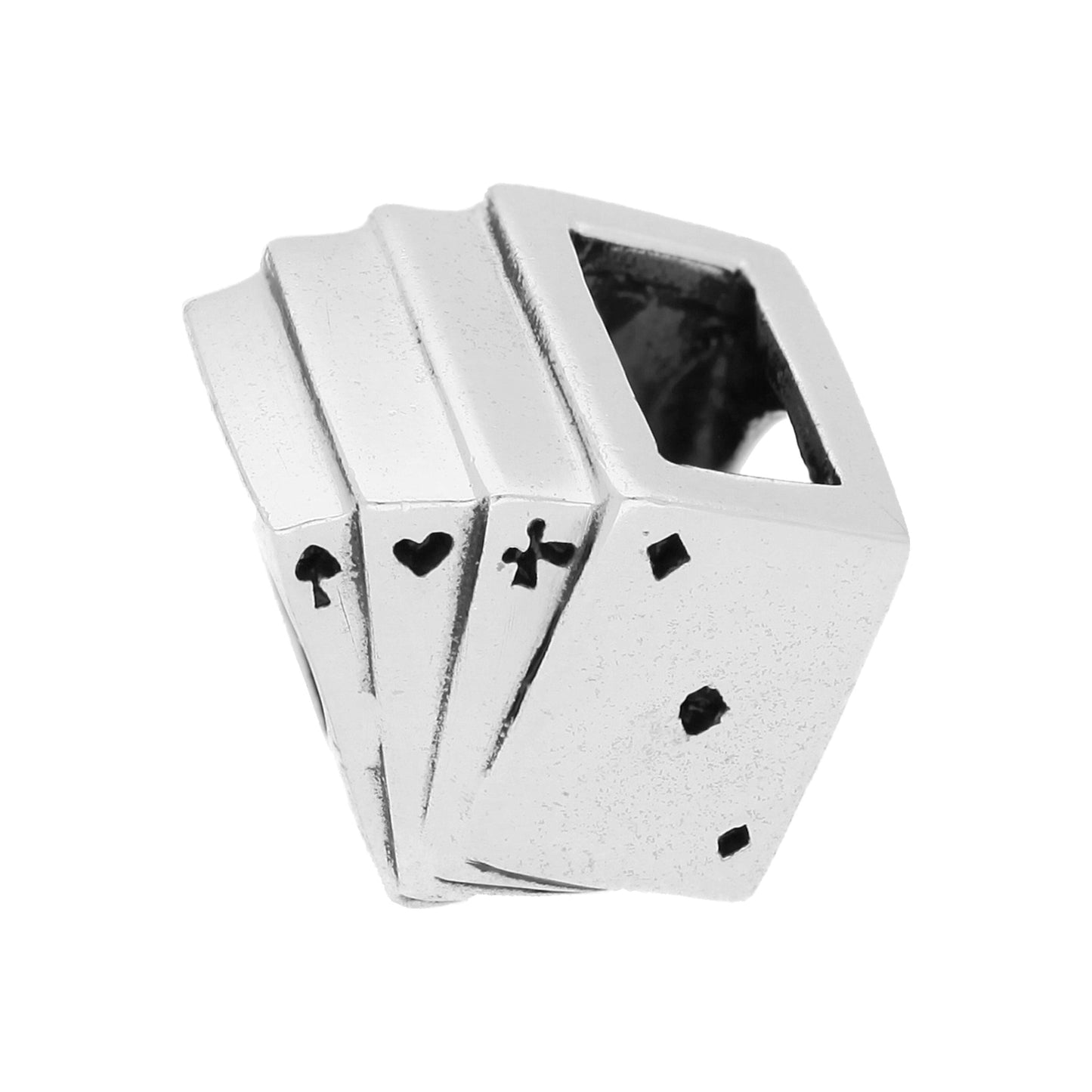 Sterling Silver Cards Bead Charm