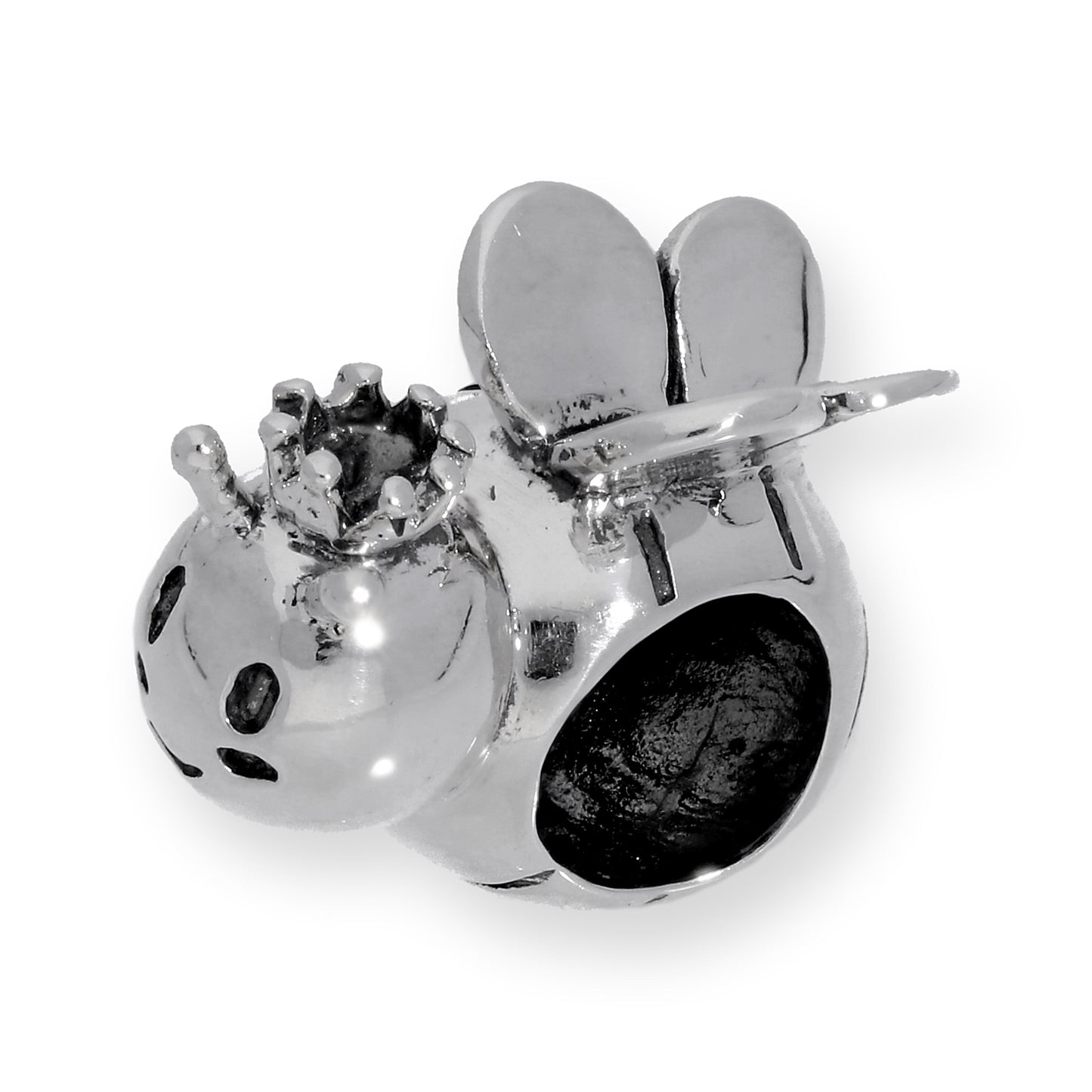 Sterling Silver King Bee Bead Charm