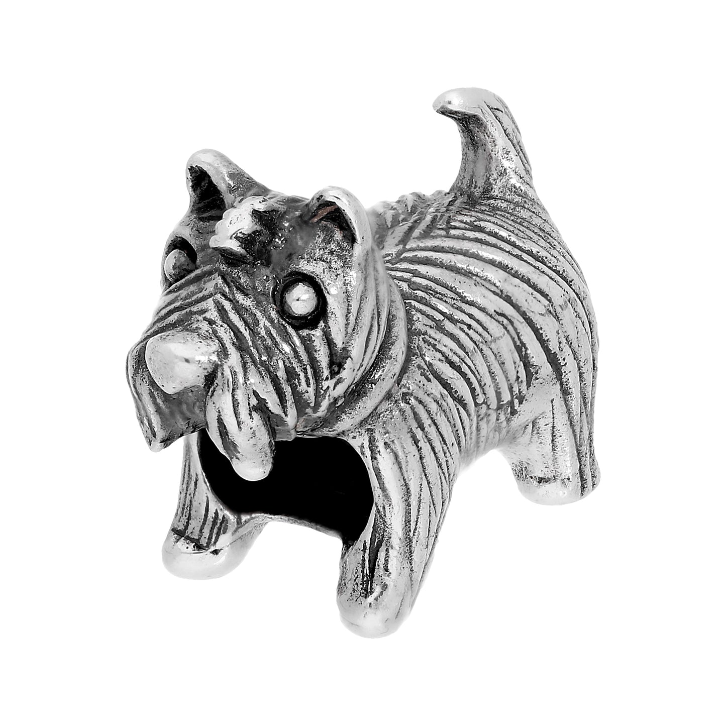 Sterling Silver Scottie Dog Bead Charm