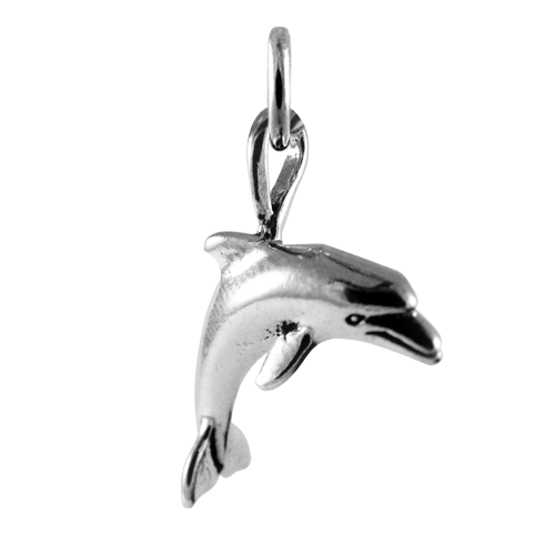 Sterling Silver 3D Dolphin Charm