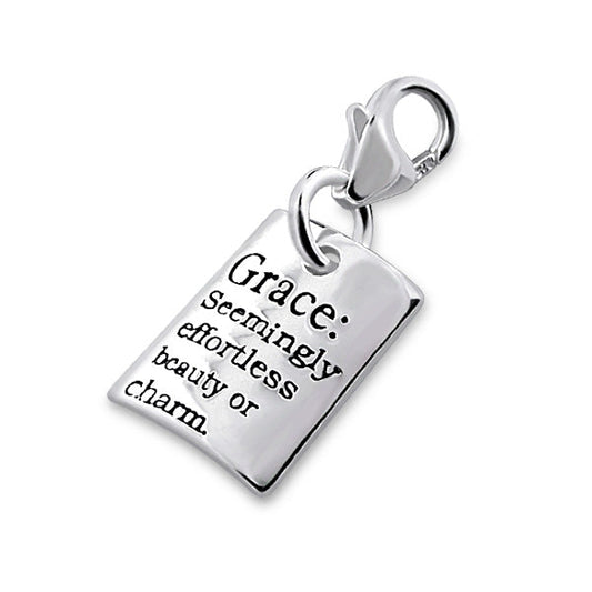 Sterling Silver Grace Clip on Charm