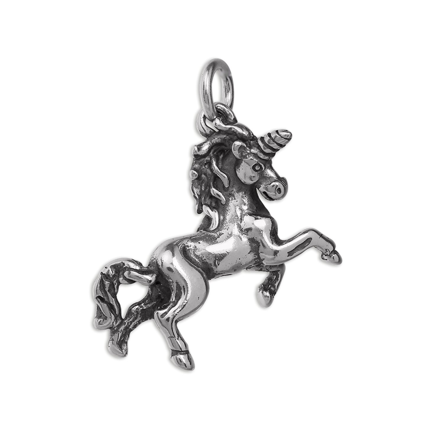 Sterling Silver Prancing Unicorn Charm
