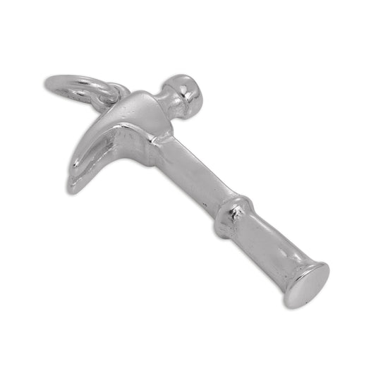 Sterling Silver 3D Hammer Charm