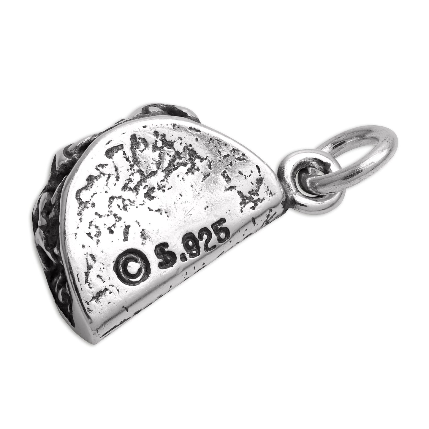 Sterling Silver Taco Shell Charm
