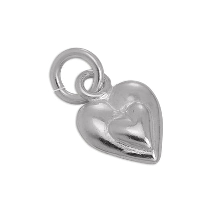 Sterling Silver Double Puffed Heart Charm