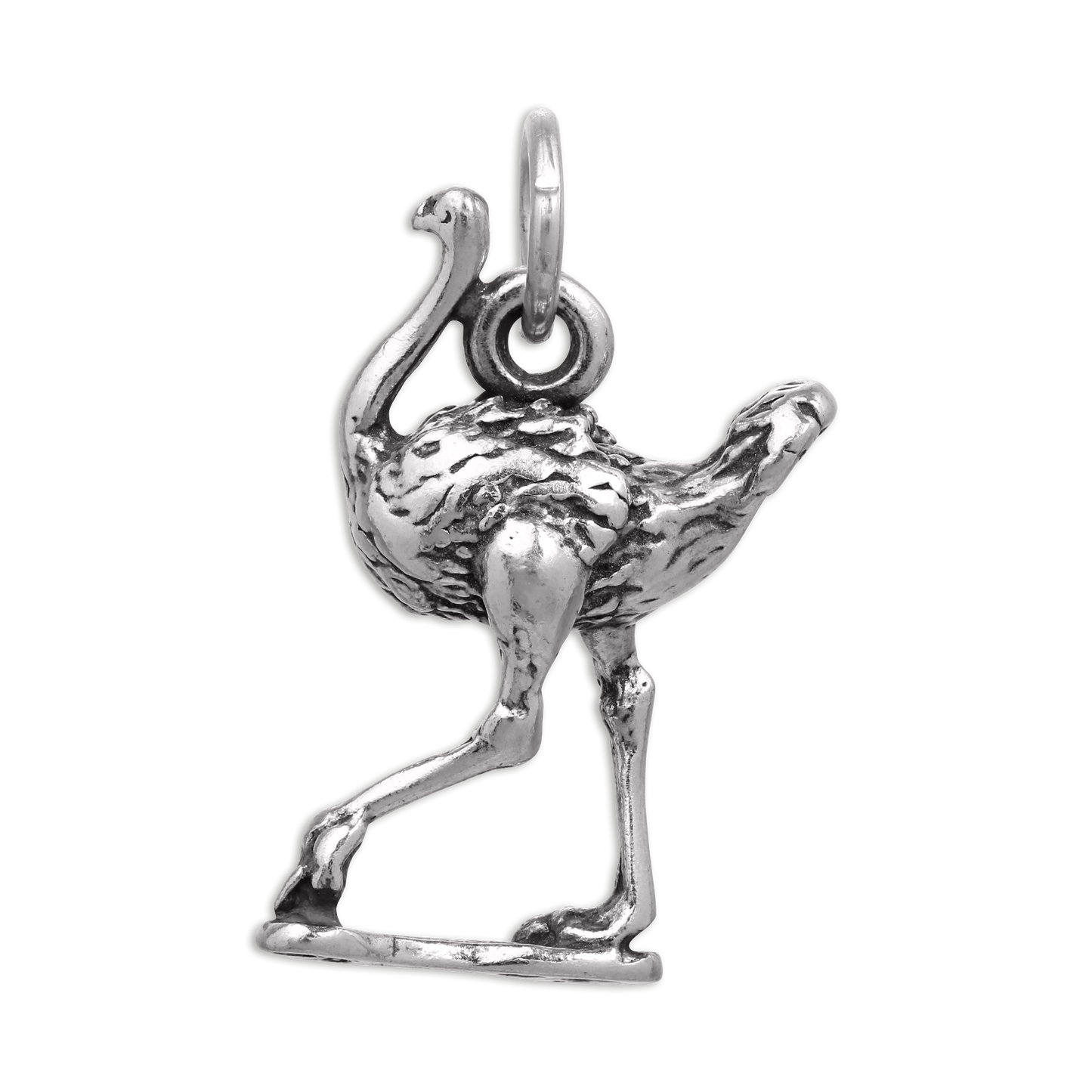Sterling Silver 3D Ostrich Charm