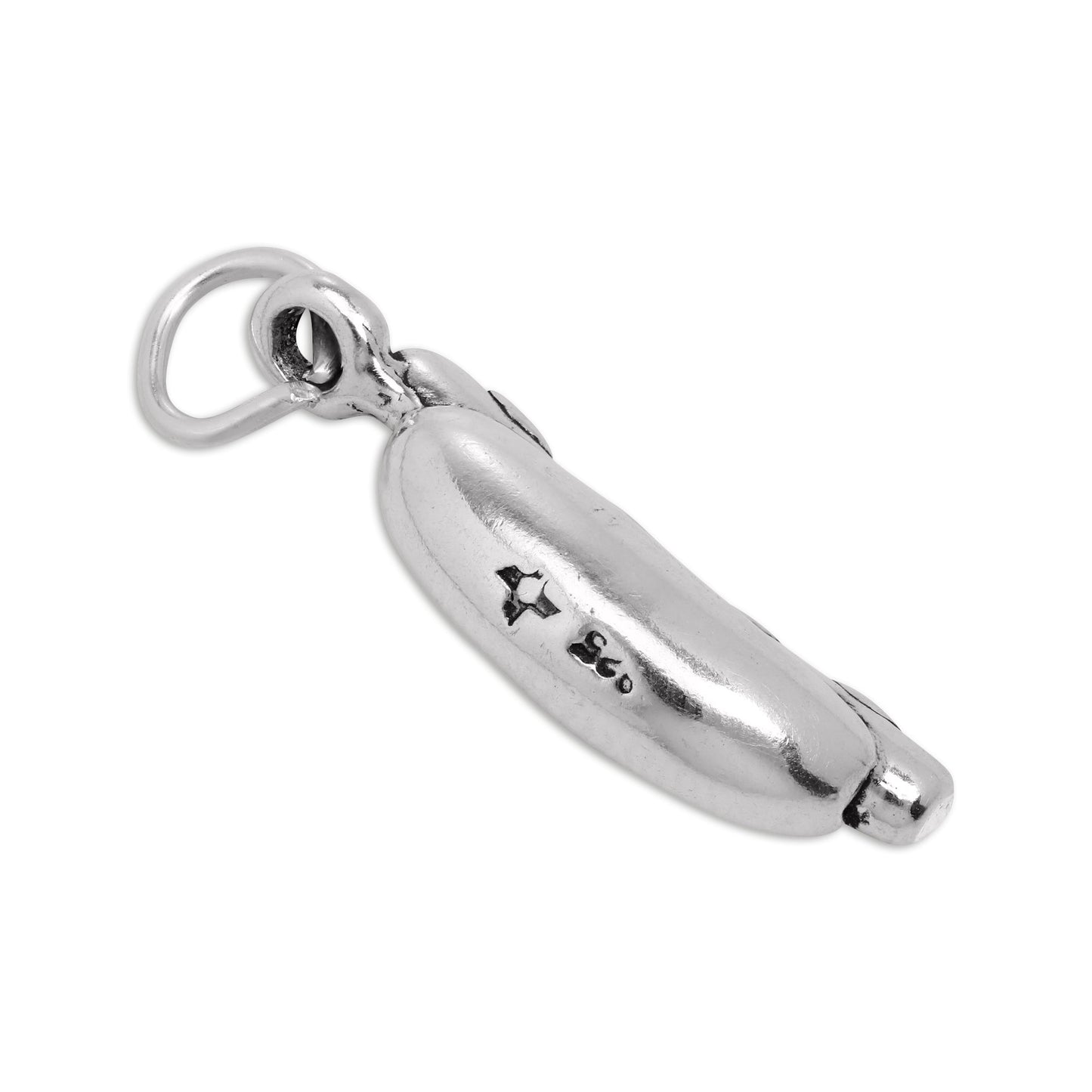 Sterling Silver 3D Hot Dog Charm