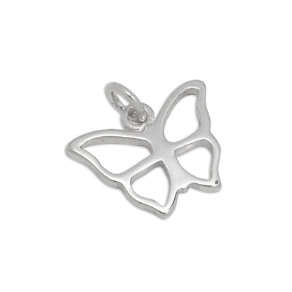 Sterling Silver Open Butterfly Outline Charm