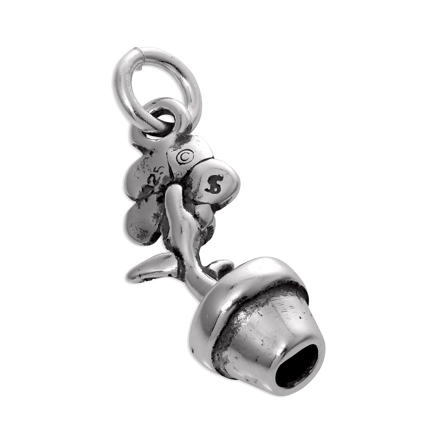 Sterling Silver Flower in a Pot Charm