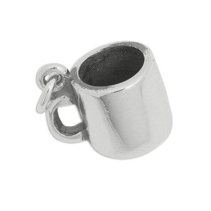 Sterling Silver 3D Coffee Mug Charm