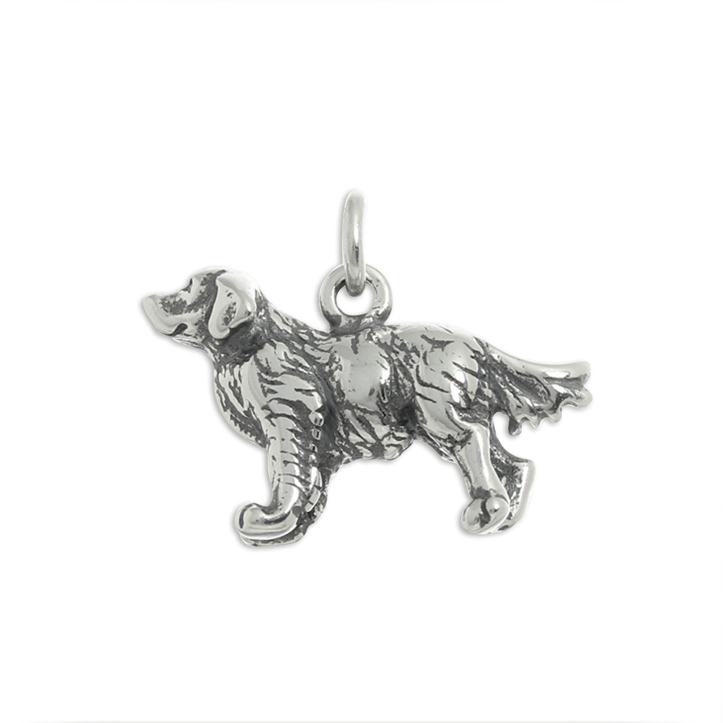 Sterling Silver Golden Retriever Dog Charm