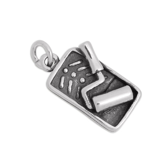 Sterling Silver Paint Roller & Tray Charm