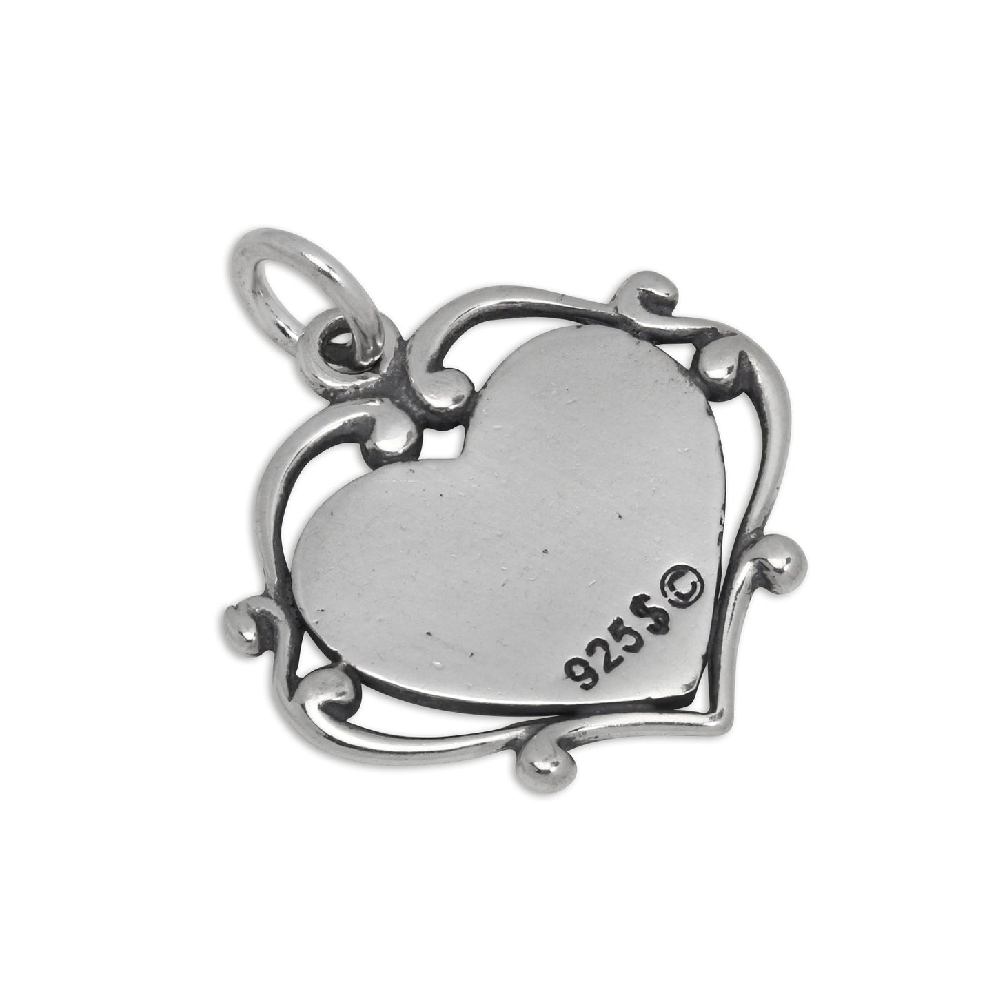 Sterling Silver Bride Heart Charm