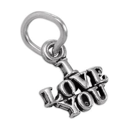 Tiny Sterling Silver I Love You Charm
