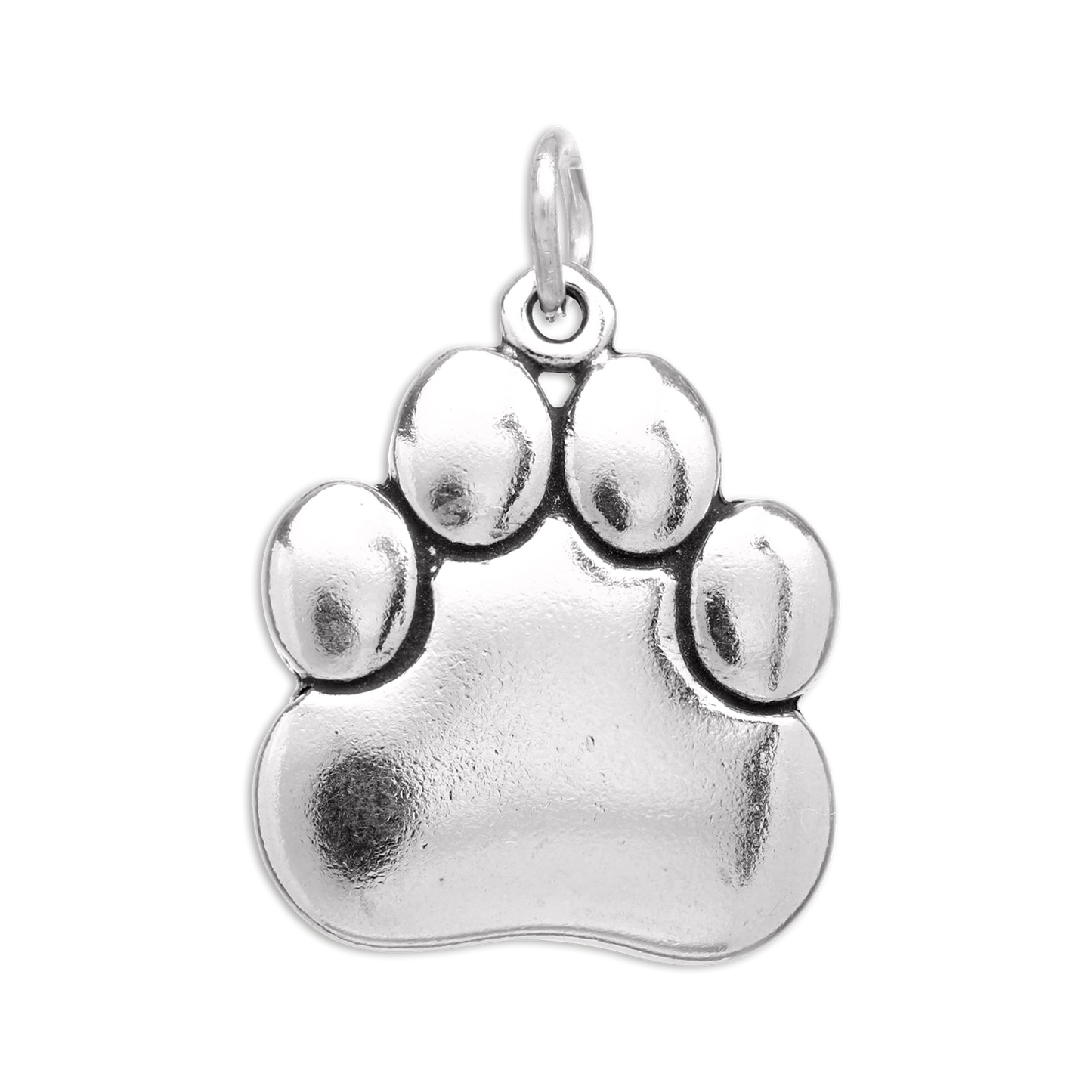 Large Sterling Silver Animal Paw Print Charm