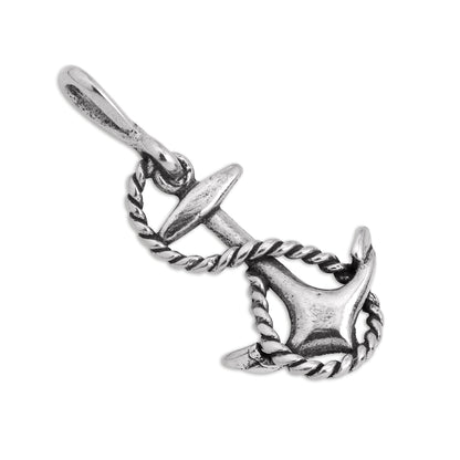 Sterling Silver Anchor & Rope Charm