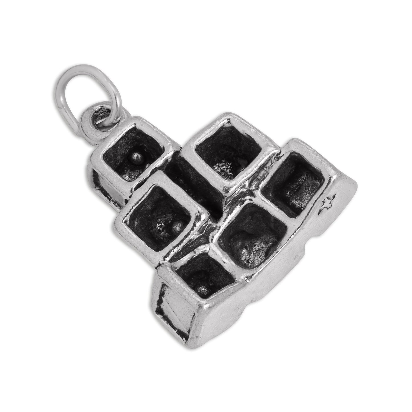 Sterling Silver Baby Building Blocks Charm