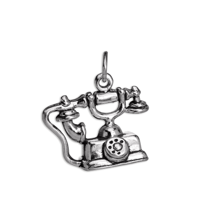 Sterling Silver Vintage Telephone Charm