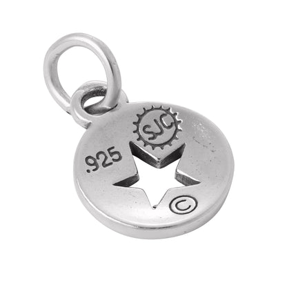 Sterling Silver Domed Star Charm