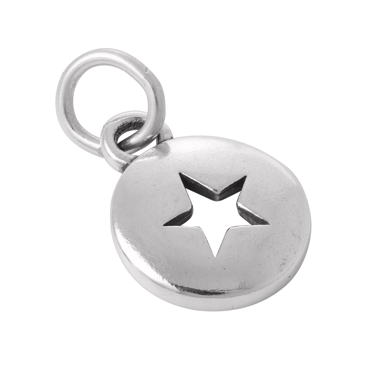 Sterling Silver Domed Star Charm