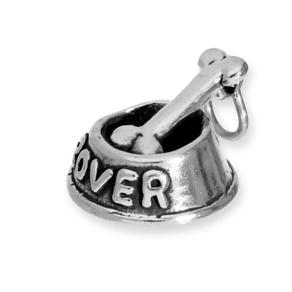 Sterling Silver Dog Bowl Charm