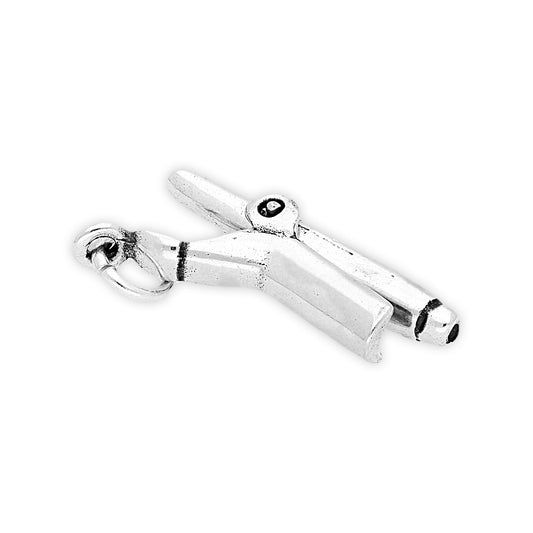 Sterling Silver Curling Tongs Charm