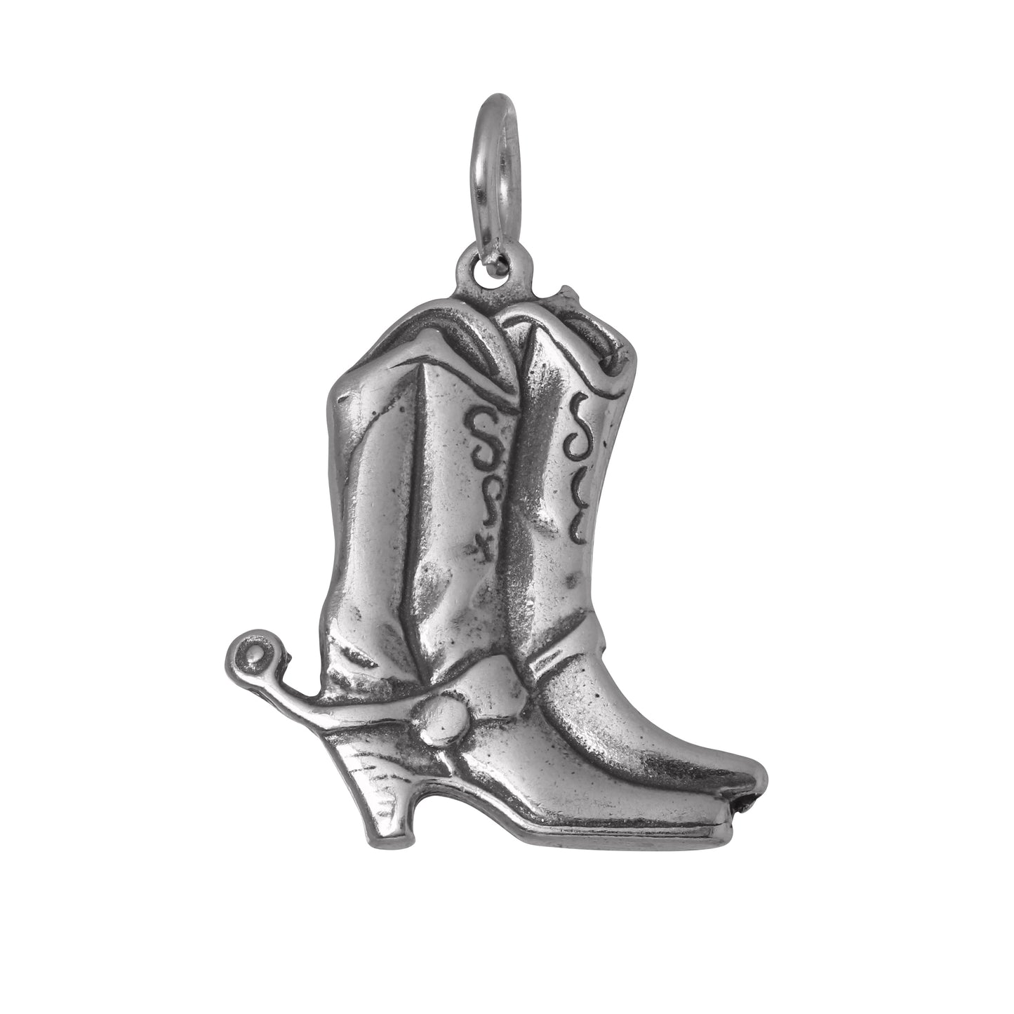 Sterling Silver Cowboy Boots Charm