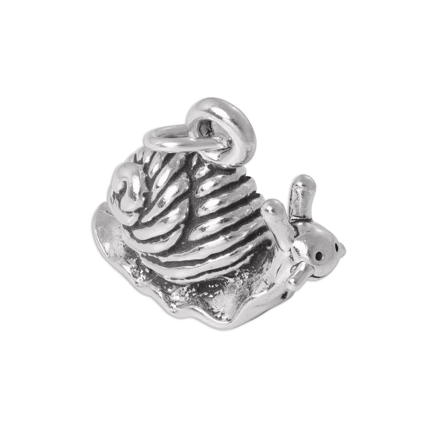 Sterling Silver 3D Snail Charm