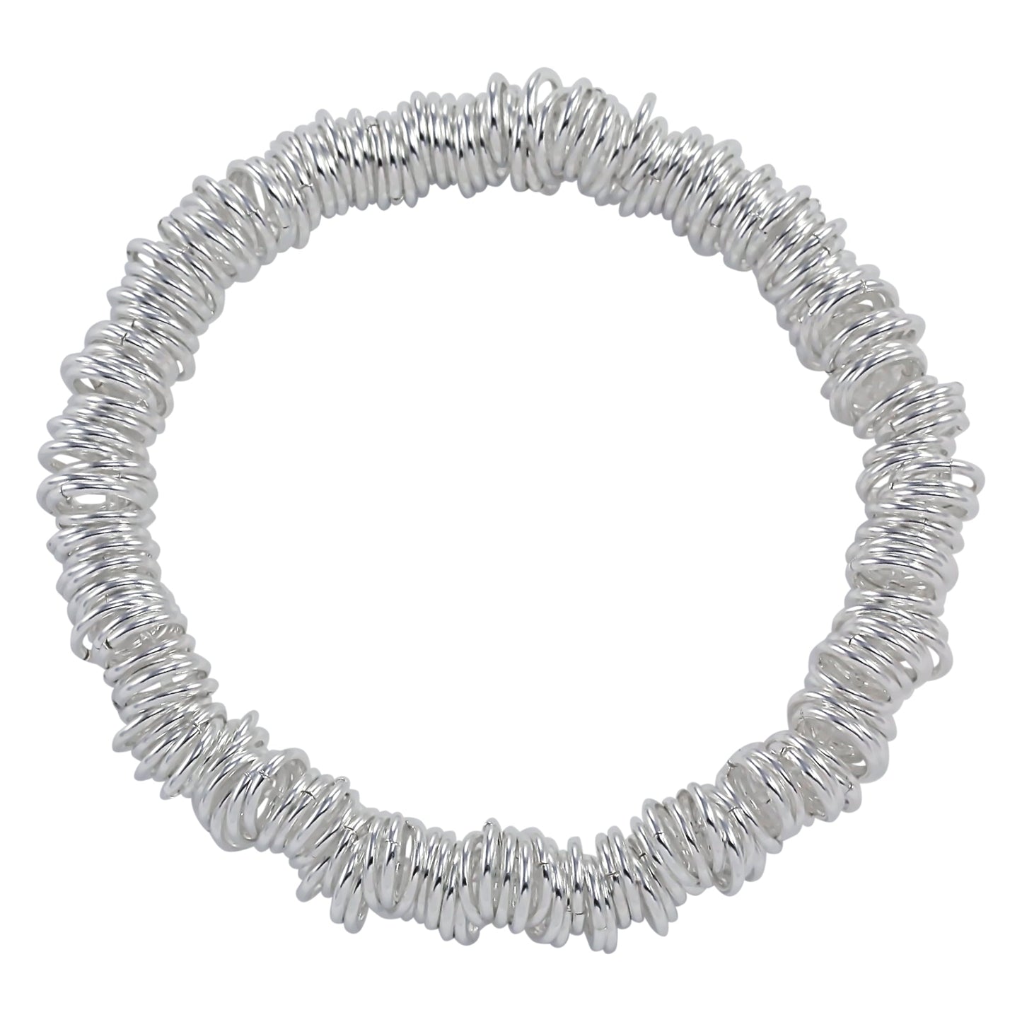 Sterling Silver Stretchy Charm Bracelet Light Weight