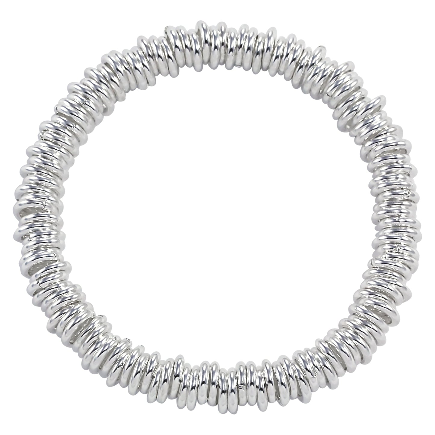 Sterling Silver Stretchy Charm Bracelet Medium Weight