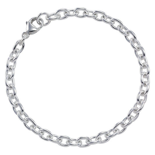 Sterling Silver Cable Chain Bracelet with Clasp