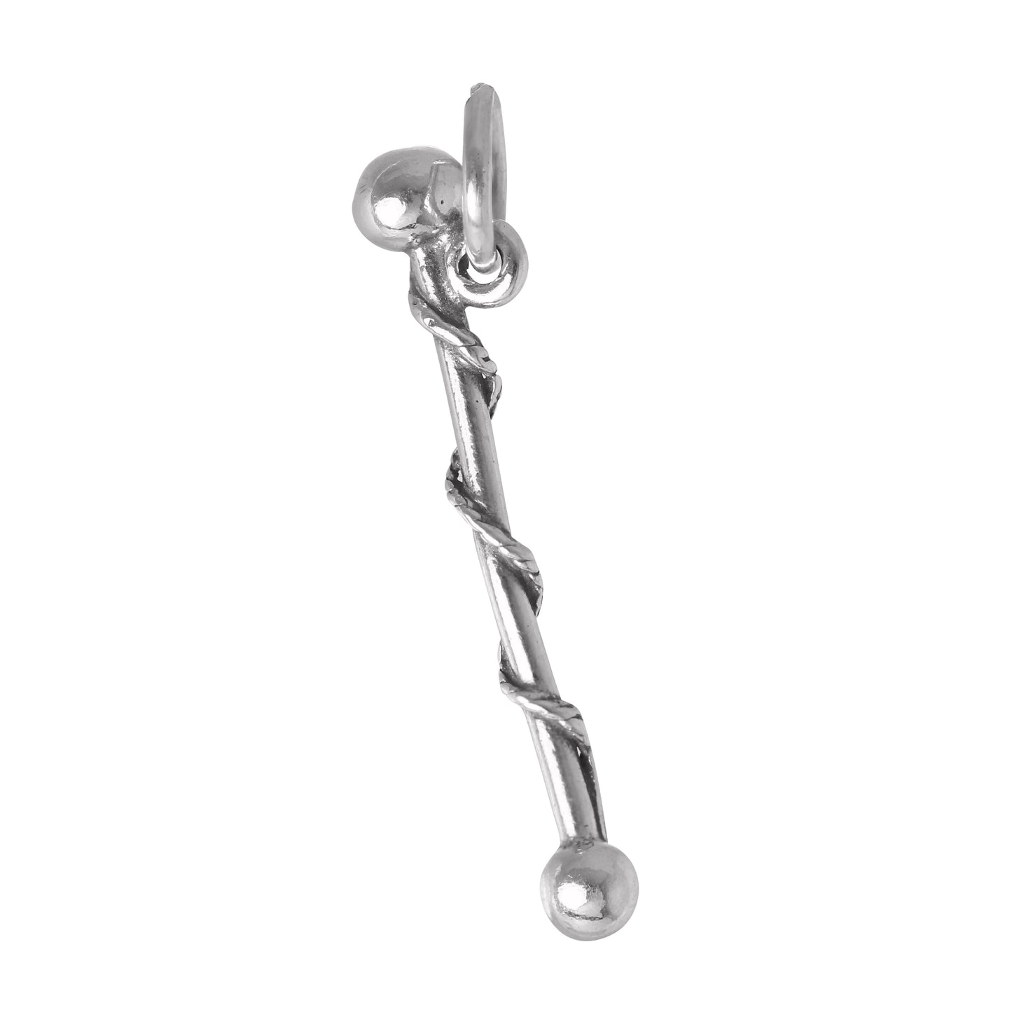 Sterling Silver Cheerleader's Baton Charm